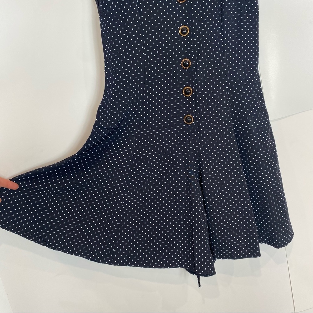 Ninalee Vintage 1990s Romper Black & White Polka dot Retro 90s Jumper - Picture 6 of 17